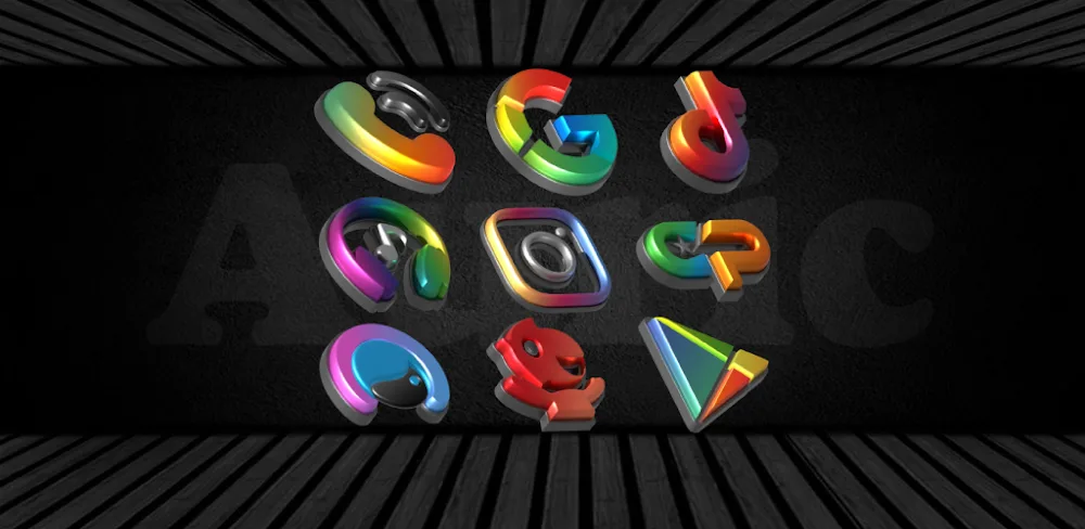 Auric Dark 3D Icon Pack v3.0.4 APK (Full Version)