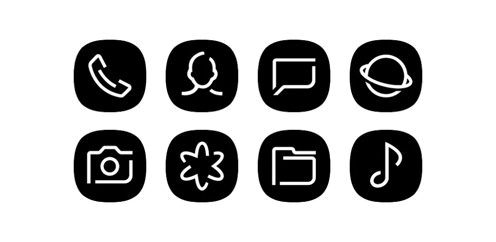 Blaux Black – Icon Pack v2.0.0 APK (Full Version)