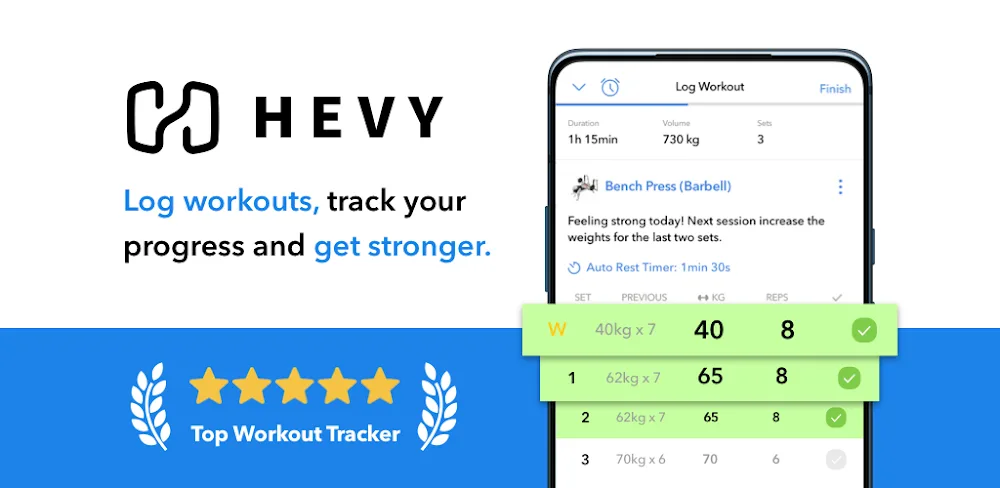 Hevy – Gym Log Workout Tracker v3.0.0 MOD APK (Premium Unlocked)