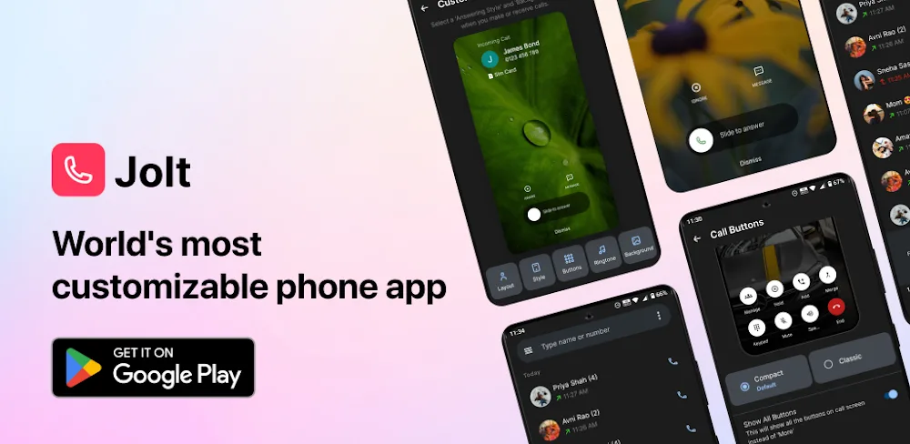 Jolt Call background & Screen v9.8.4 MOD APK (Premium Unlocked)