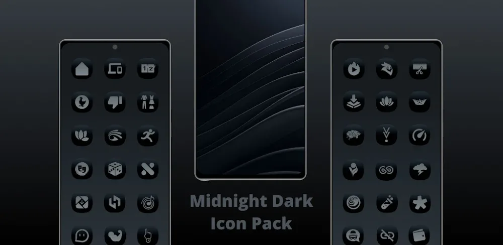 Midnight Dark Icon Pack v6.3 APK (Full Version)