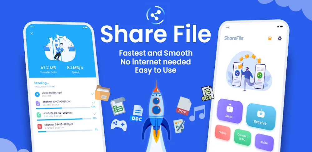 SHARE: Share it, File Transfer v1.8.5 MOD APK (Premium Unlocked)