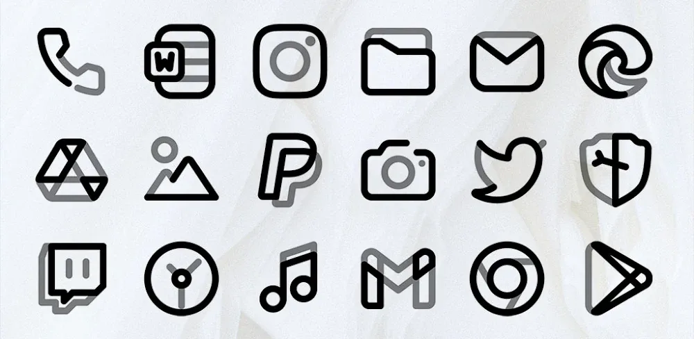 Aline Black: linear icon pack v1.9.9 APK (Full Version)