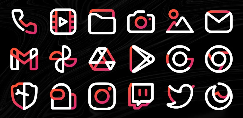 Aline Red Icon Pack v1.9.9 APK (Full Version)
