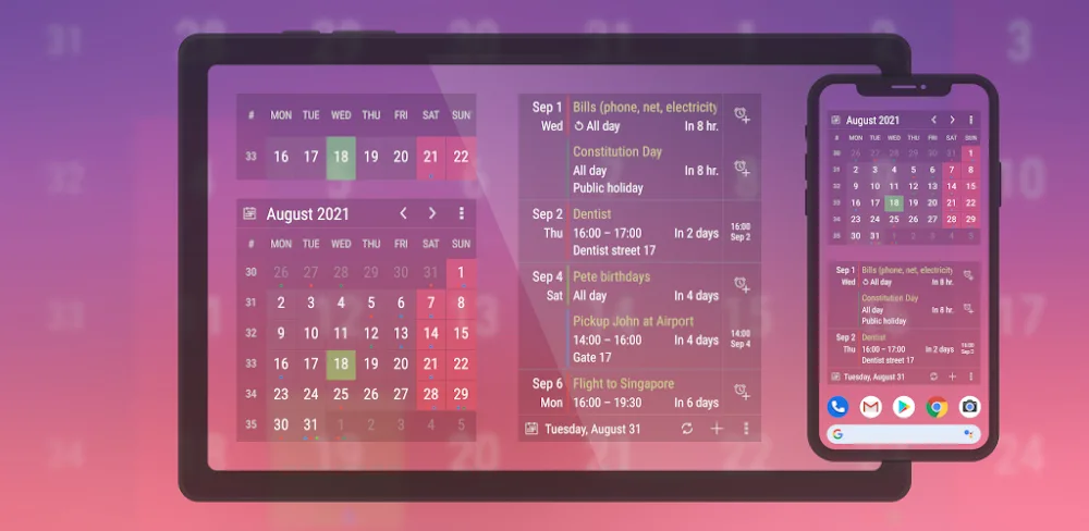 Calendar Widget v2026.03.07-307 MOD APK (Premium Unlocked)