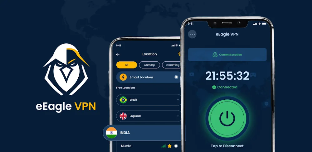 eEagle VPN v2.11.7 MOD APK (Premium Unlocked)