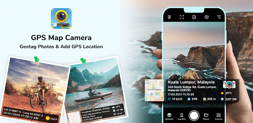 GPS Map Camera v1.9.8 MOD APK (Premium Unlocked)