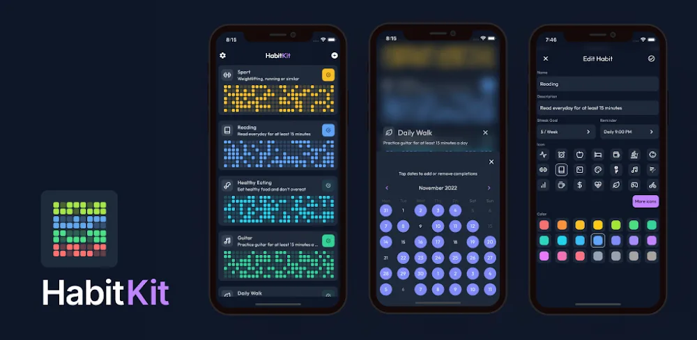 HabitKit v1.14.6 MOD APK (Premium Unlocked)
