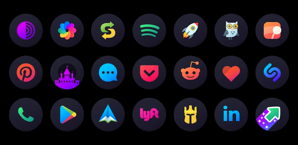 Hera Dark: Circle Icon Pack v7.2.0 APK (Full Version)