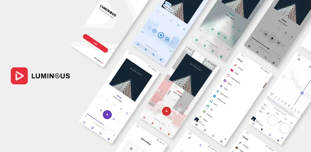 Luminous – Poweramp Skin v10.5.8 APK (Full Version)