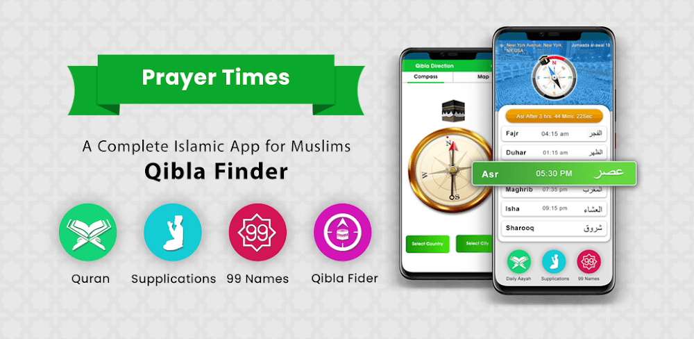 Prayer Times: Qibla Finder v20.1.44 MOD APK (Premium Unlocked)